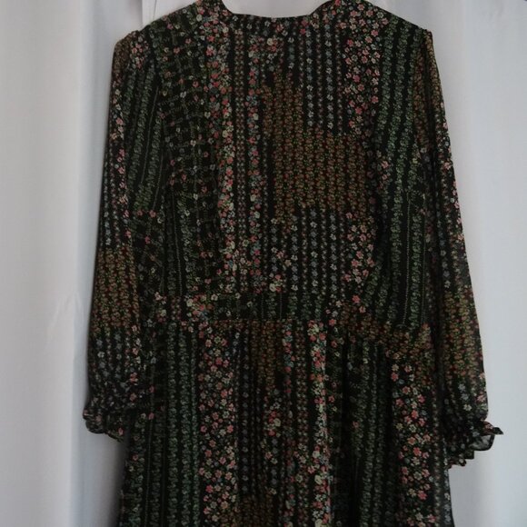 Women's small-medium vintage midi floral dress - Picture 1 of 4
